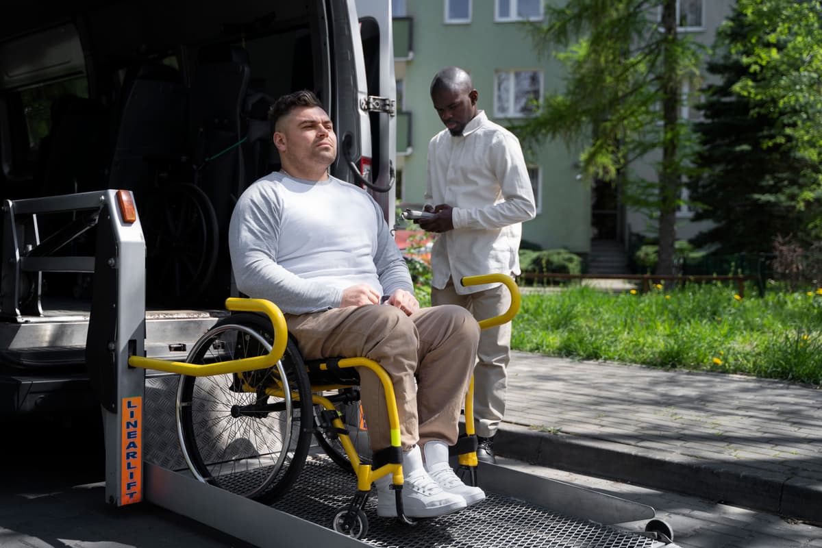 Accessible wheelchair van for medical transportation
